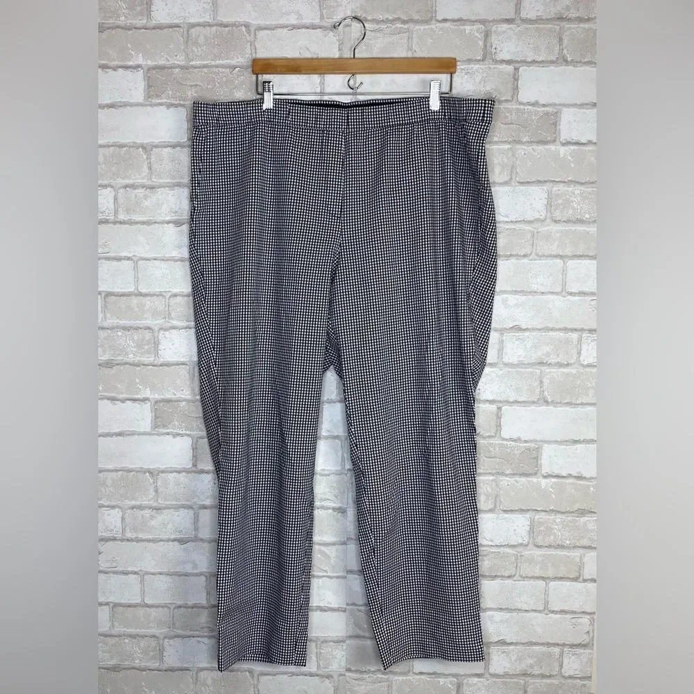 J. Jill Black & White Checkered Plaid Pants Size 24